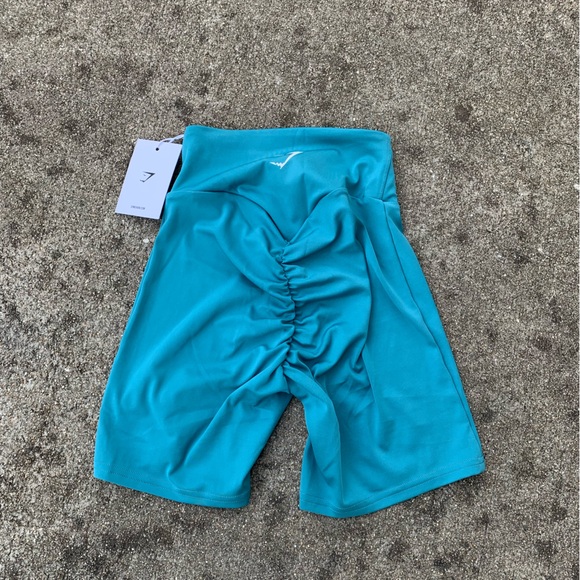 Gymshark Power Tight Shorts Teal - Picture 4 of 5
